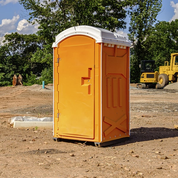 how often are the portable restrooms cleaned and serviced during a rental period in Rupert Vermont